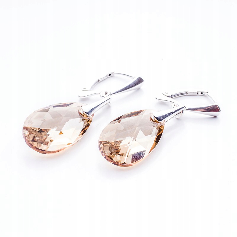 

Srebrne kolczyki z kr. Swarovski Migdały 22mm Gsha