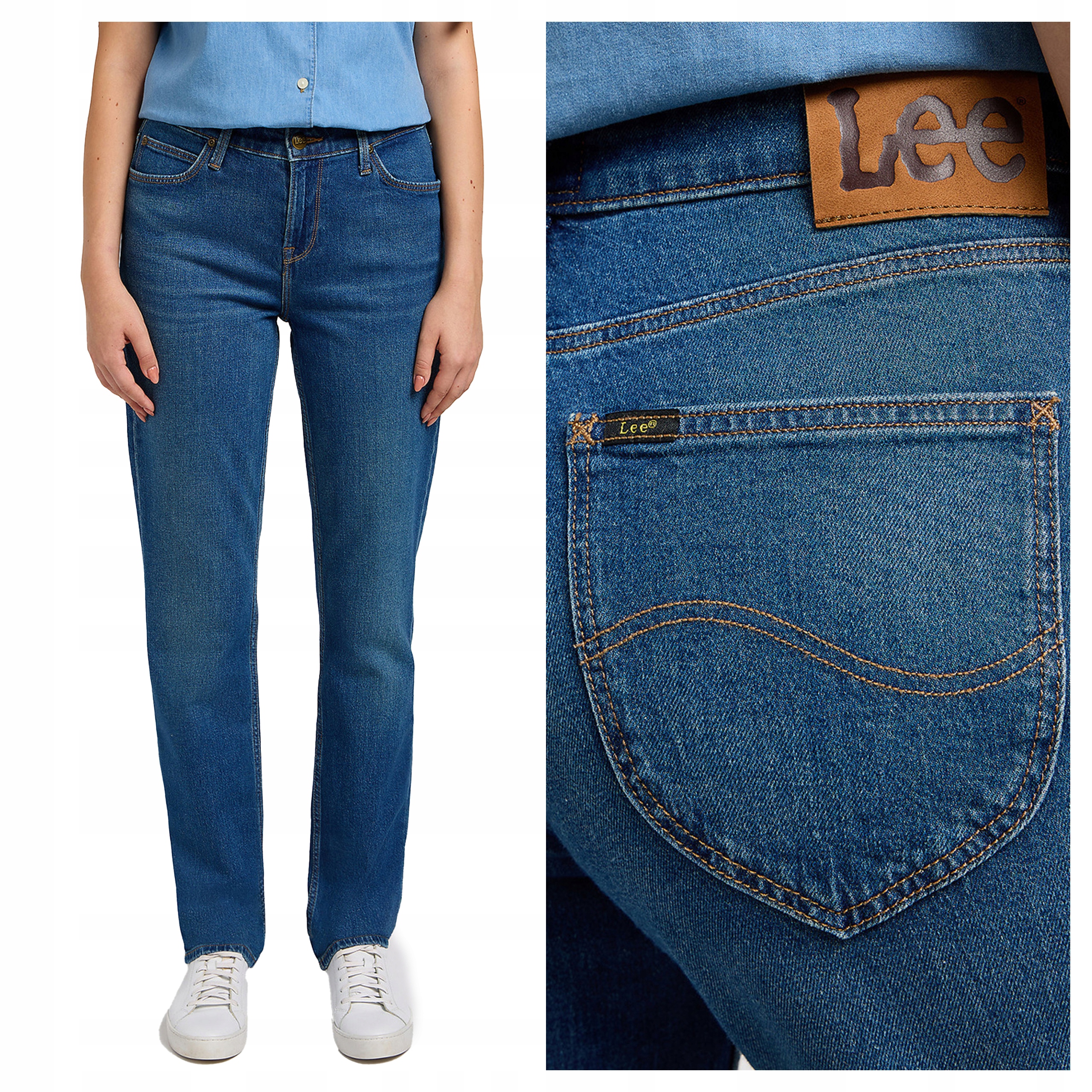 Lee Marion Straight W27 L31 Dámské džíny rovného střihu