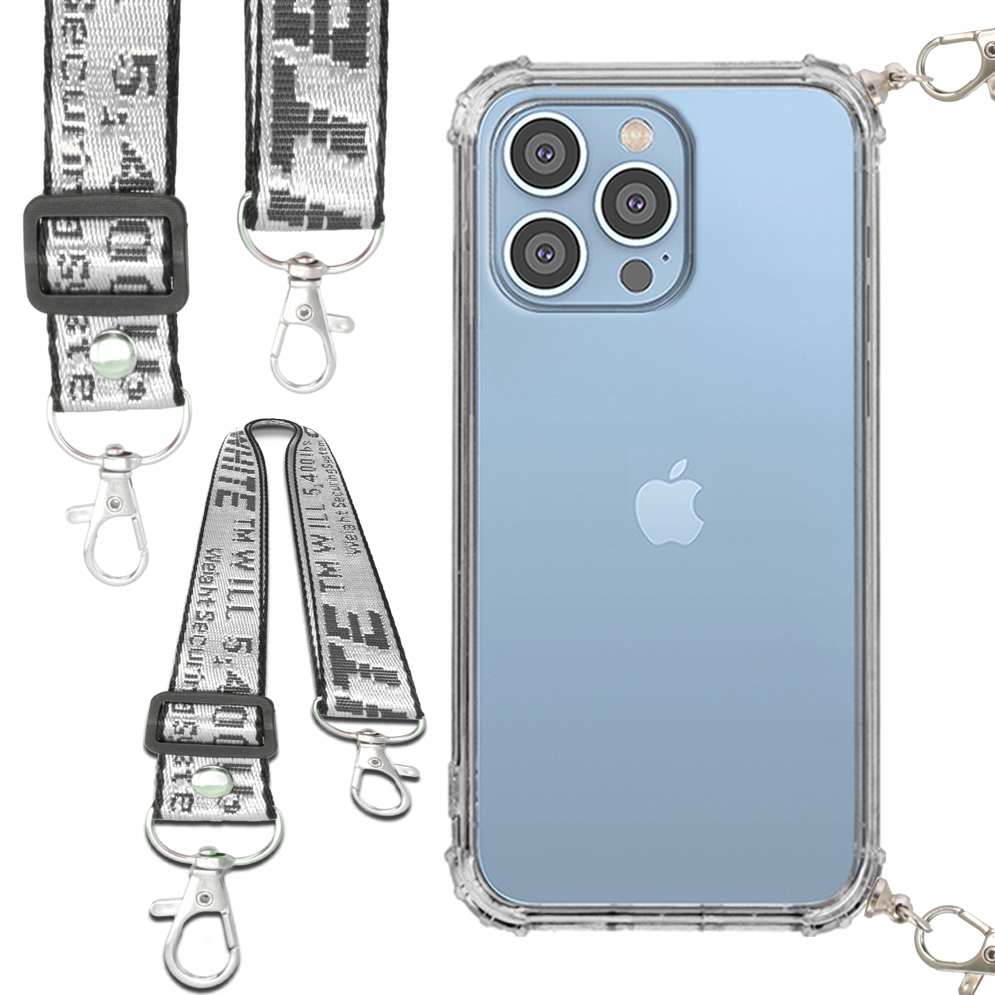 

Etui Anti-shock Biała Smycz Do Iphone 14 Pro Max