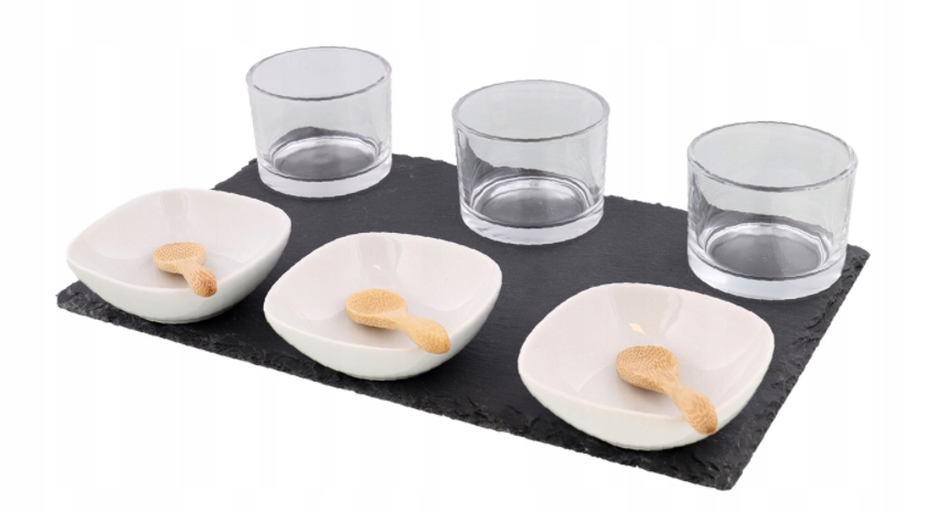 SERWIS DEGUSTACYJNY ZESTAW DO SERWOWANIA SOSÓW