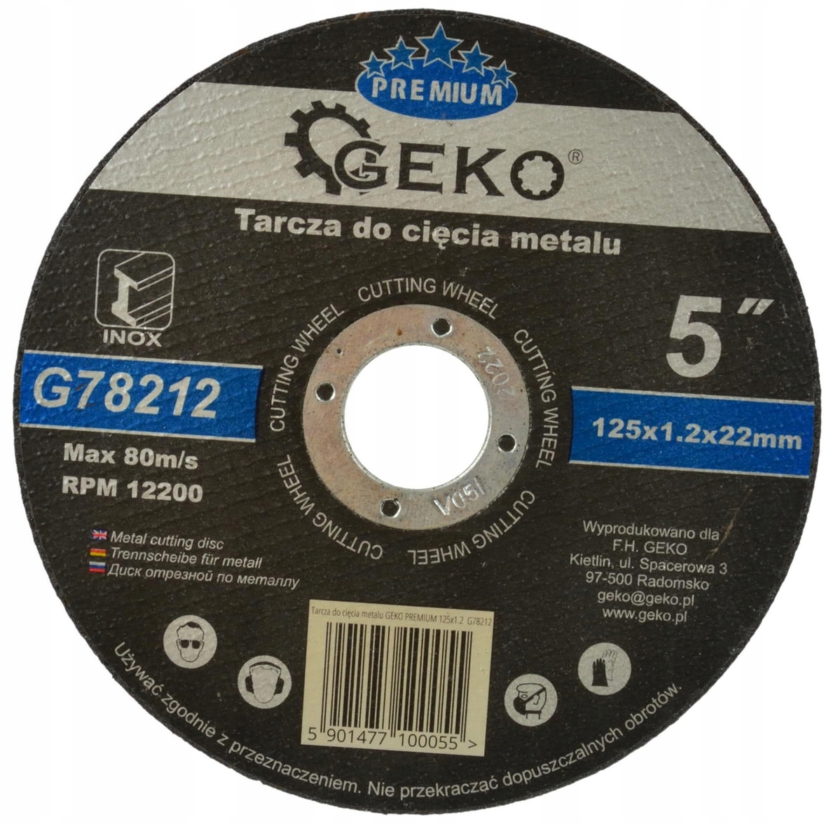 

Tarcza do cięcia metalu 125 x 1,2 mm Premium 1szt