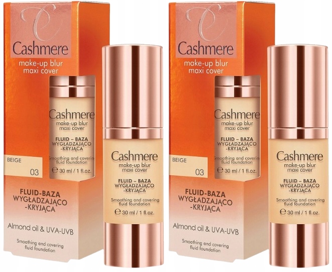2 x Cashmere Fluid Vyhlazující A Krycí Báze 03 Beige Lehká konzistence