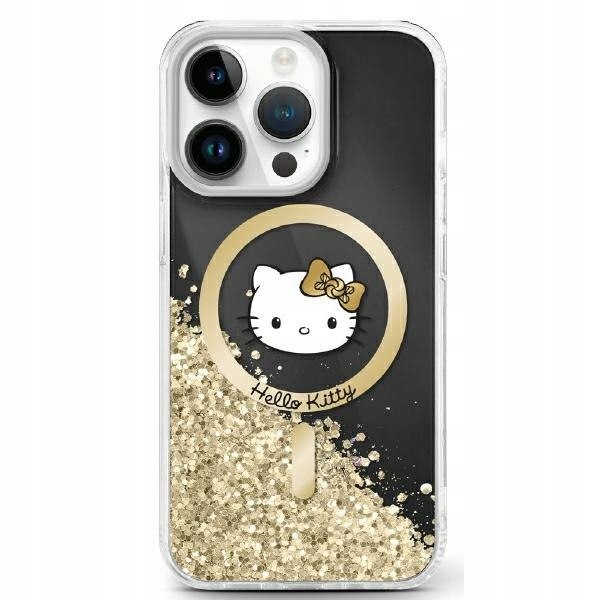 Hello Kitty HKHMP16SLGDIK iPhone 16 6.1" czarny złoty/black gold hardc