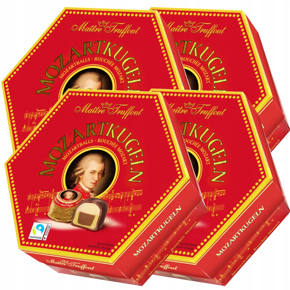 MaitreTruffout Mozartkugeln Luksusowe Pralinki z Marcepanem 4x300 g