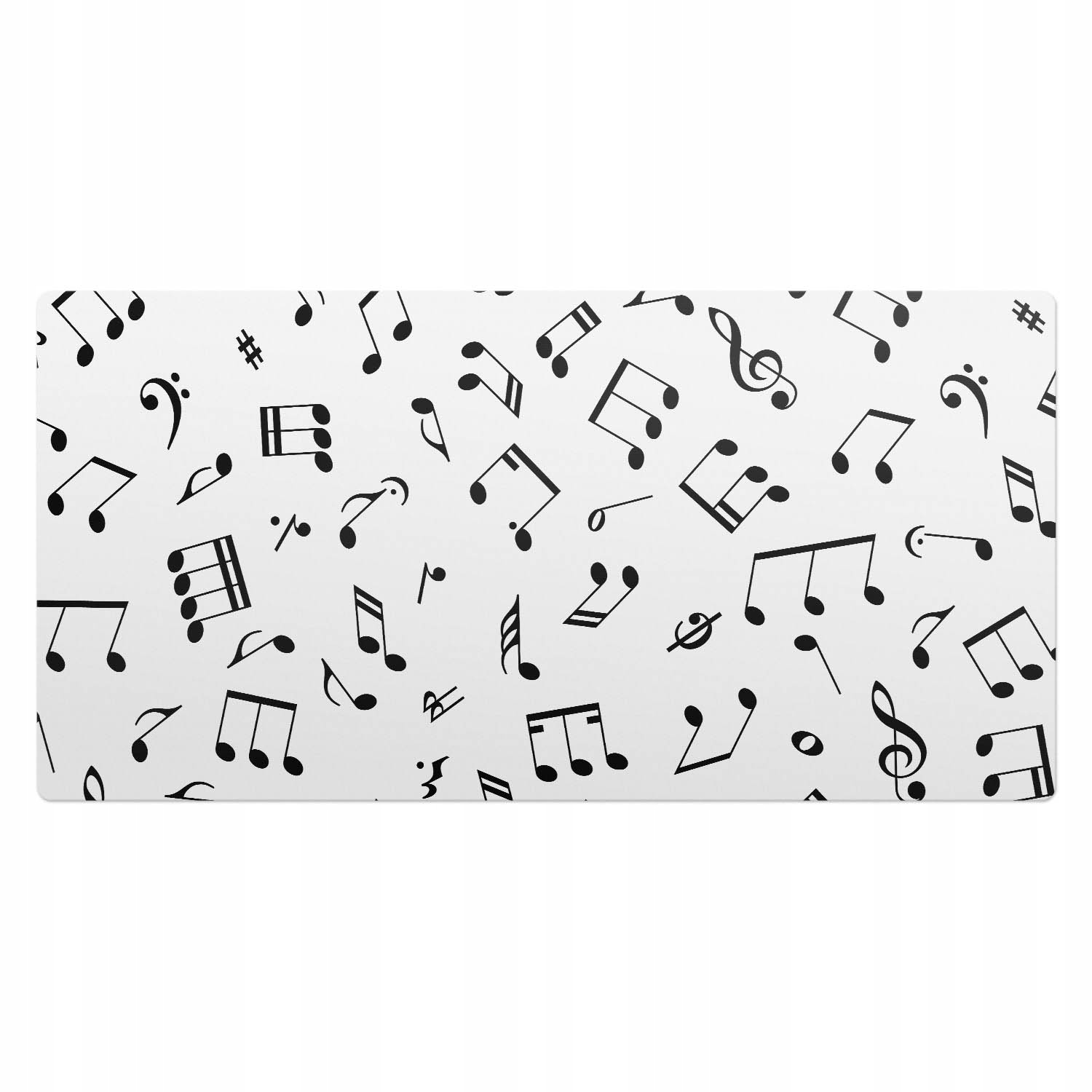Vinylová podložka na stůl se stylovým potiskem Vzor hudebních tónů 100 x 50 cm