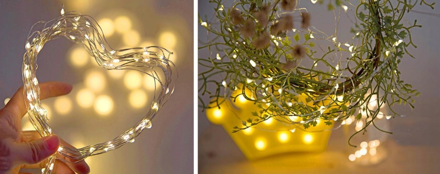 MIKRO DIODY NA DRUCIKU KLIMATYCZNE OŚWIETLENIE ŚWIĄTECZNE NA BATERIE 30 LED Marka inna