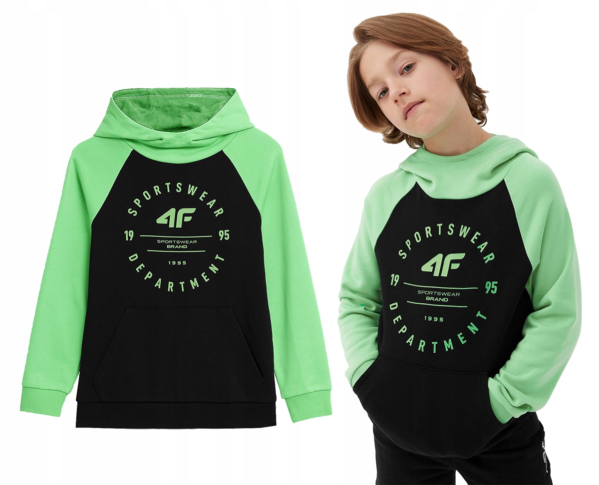 Bluza chłopięca dresowa 4F M221 z kapturem 122.