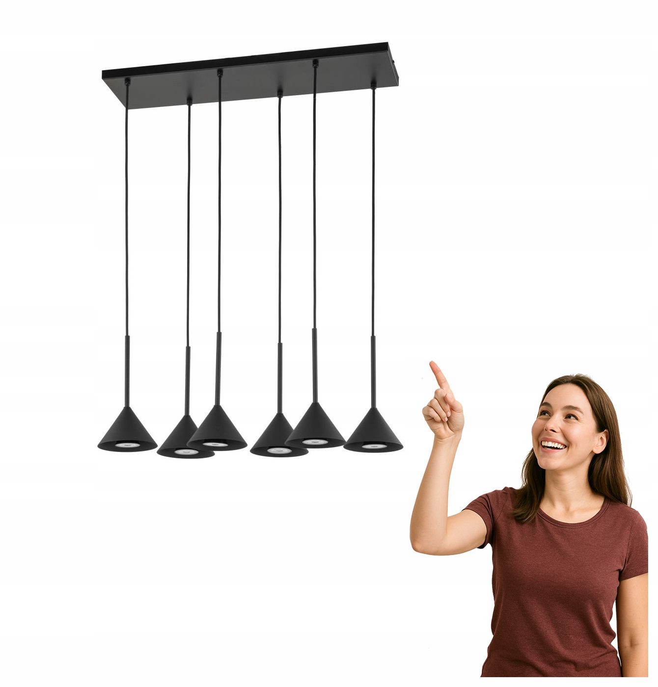 Závesná lampa Cono Black Mini 10306 Tk Lighting
