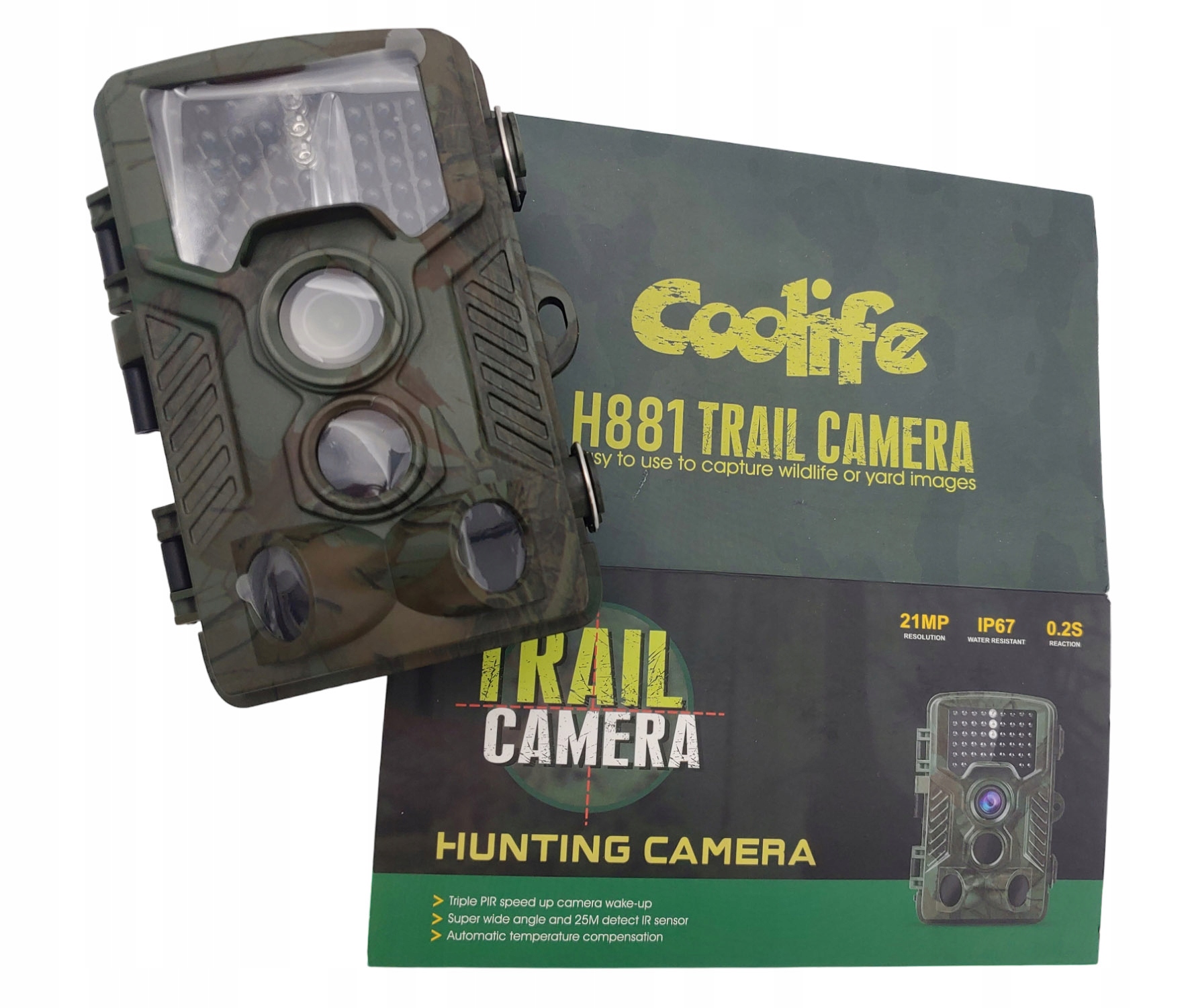 Lovecká Kamera Coolife H881, Noční Vidění 21 Mp