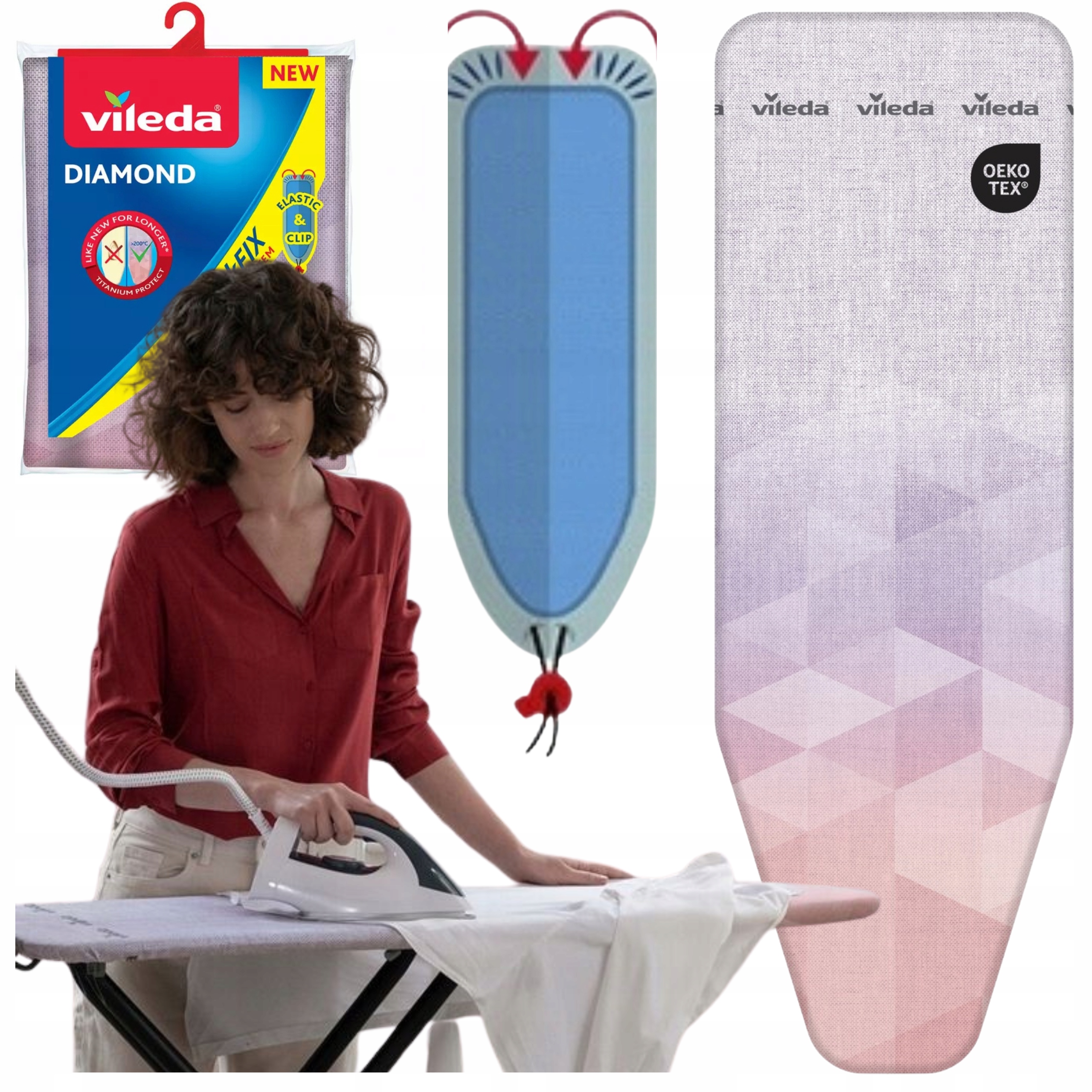 Levně Potah Na Žehlicí Prkno Vileda Diamond Odolný Vůči Skvrnám