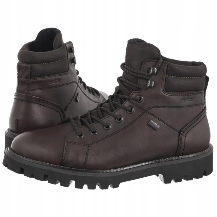 Pánské zimní boty Klasické trapery Rieker Hnědé 30420-25 Brown