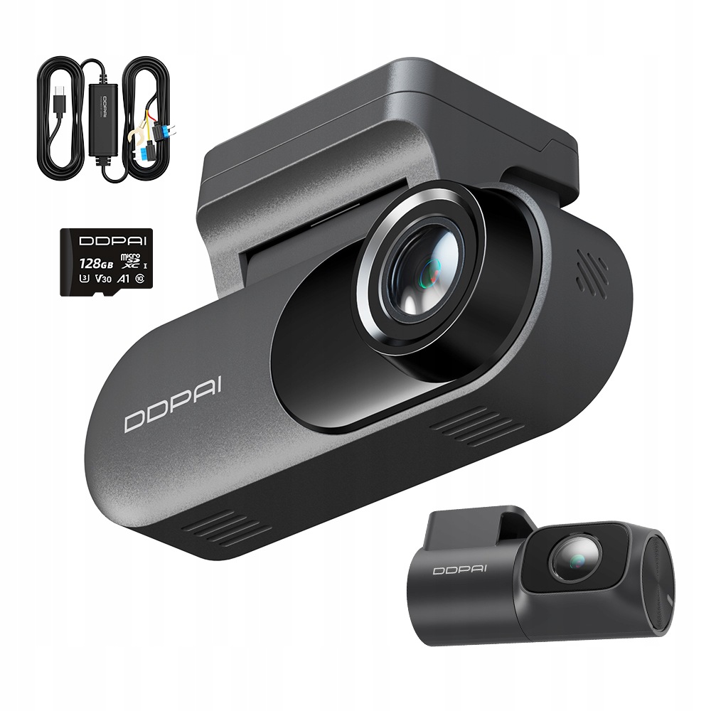 Wideorejestrator Ddpai N3 Pro Kamera Samochodowa Tylna+hardwire Kit 128GB