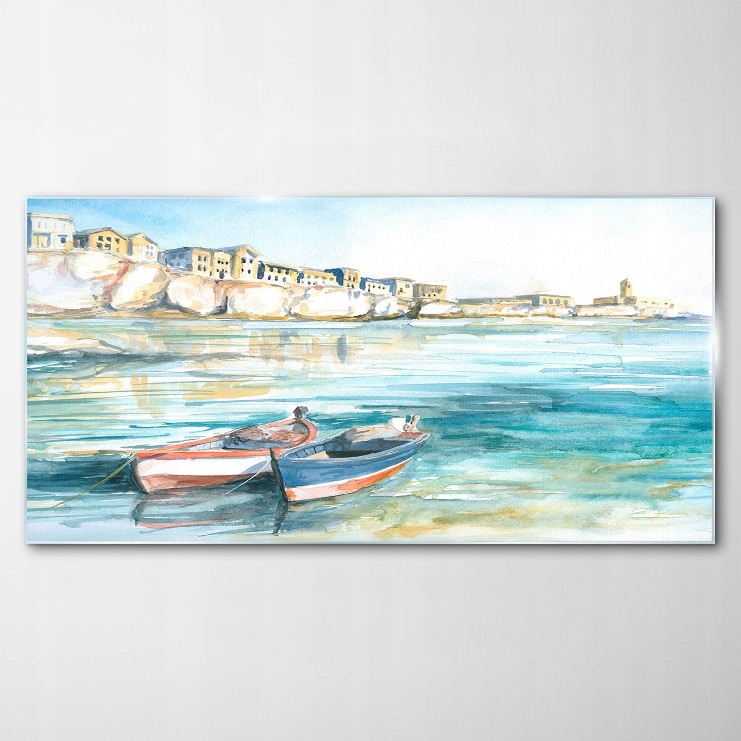 

Hartowany Obraz Szklany Wybrzeże Akwarele 120x60