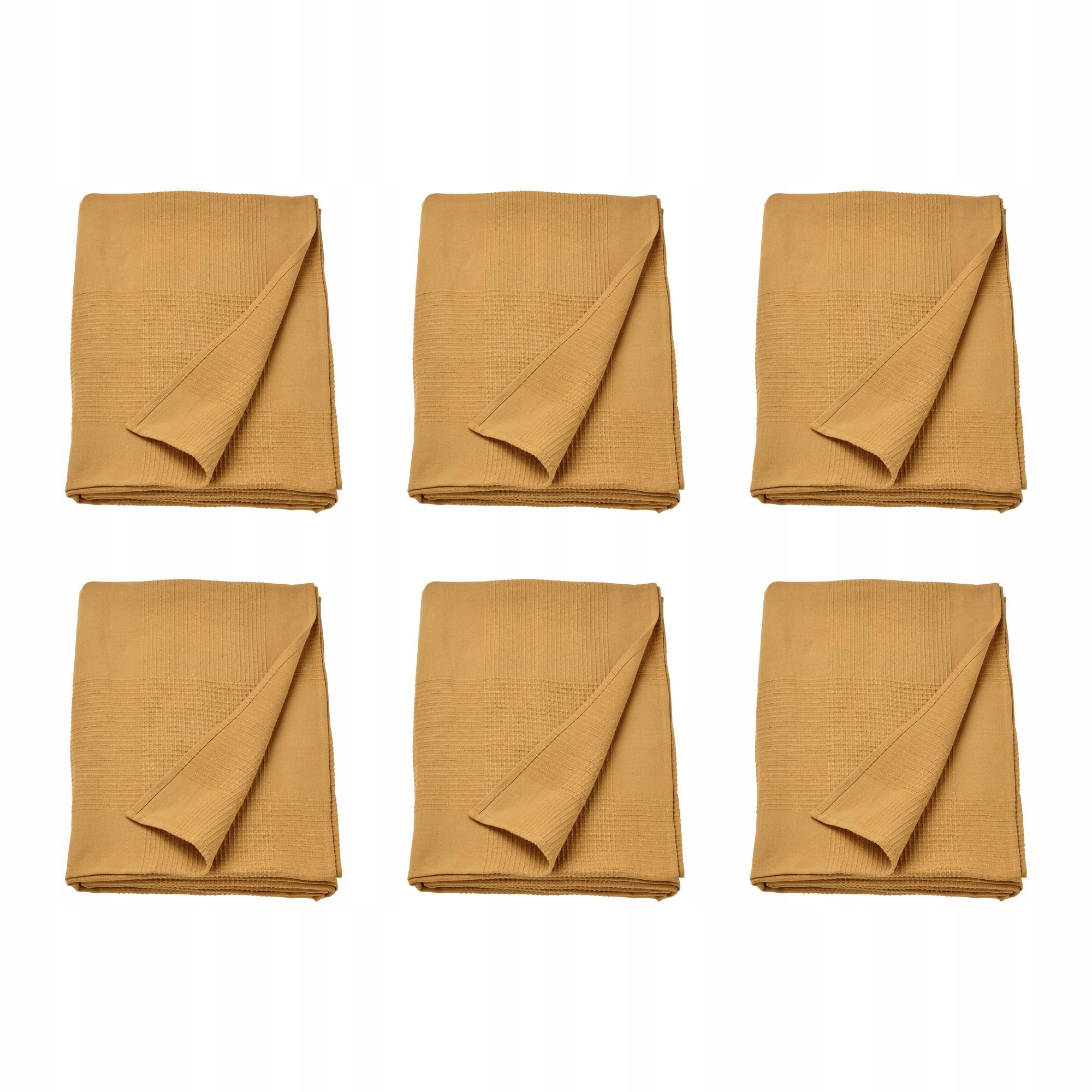 6 ks Přehoz Indira žlutobéžový 230x250 cm 100% bavlna