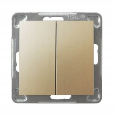 OSPEL IMPRESJA łącznik podwójny złoty metalik