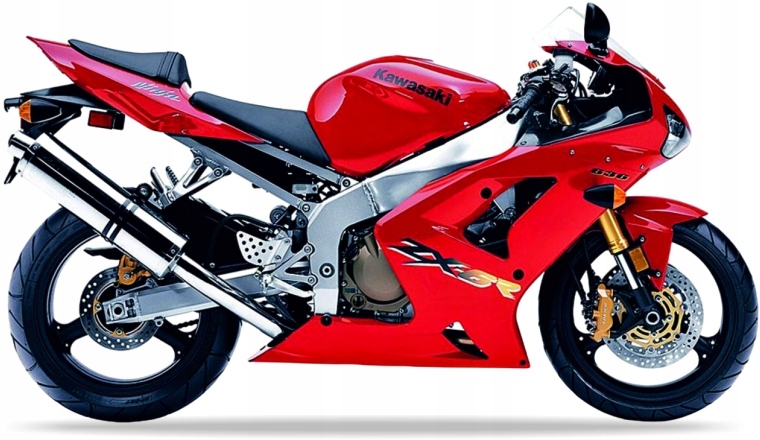 Samolepky Na Motocykl Juula Pro Kawasaki Zx 6R 2003 Červené 234