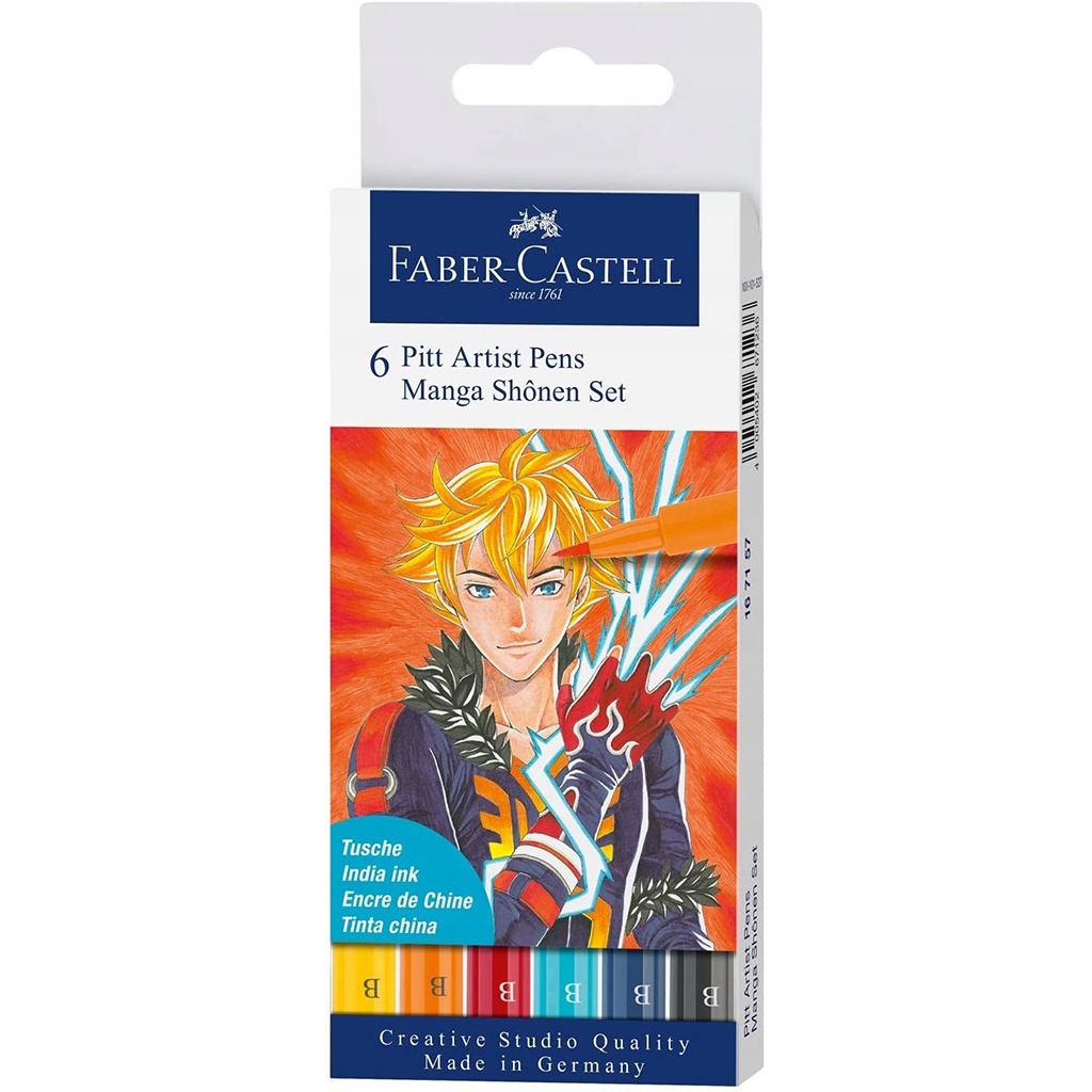 Faber-Castell Pitt Artist Pens Manga Shonen 6 Barev