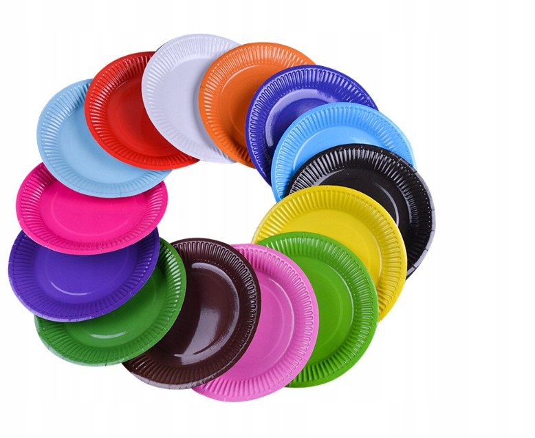 ZESTAW URODZINOWE KUBECZKI TALERZYKI CZARNE CZARNY Marka inna marka