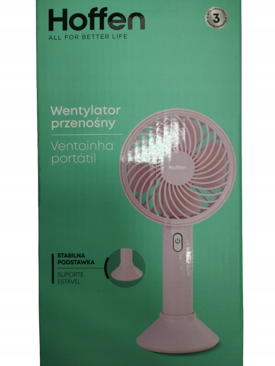 PRZENOŚNY WIATRAK WENTYLATOR HOFFEN AKUMULATOROWY Marka Hoffen