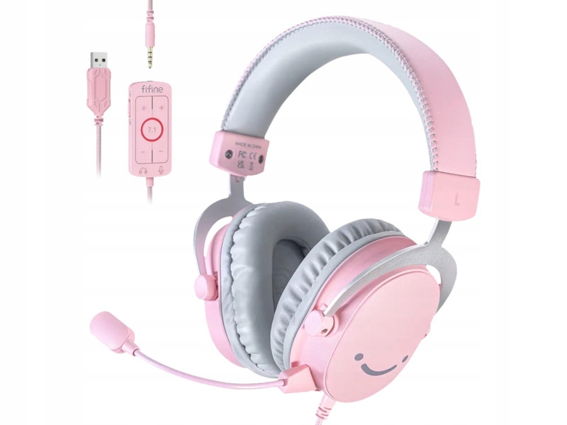 Fifine AmpliGame H9P Nauszne Różowy