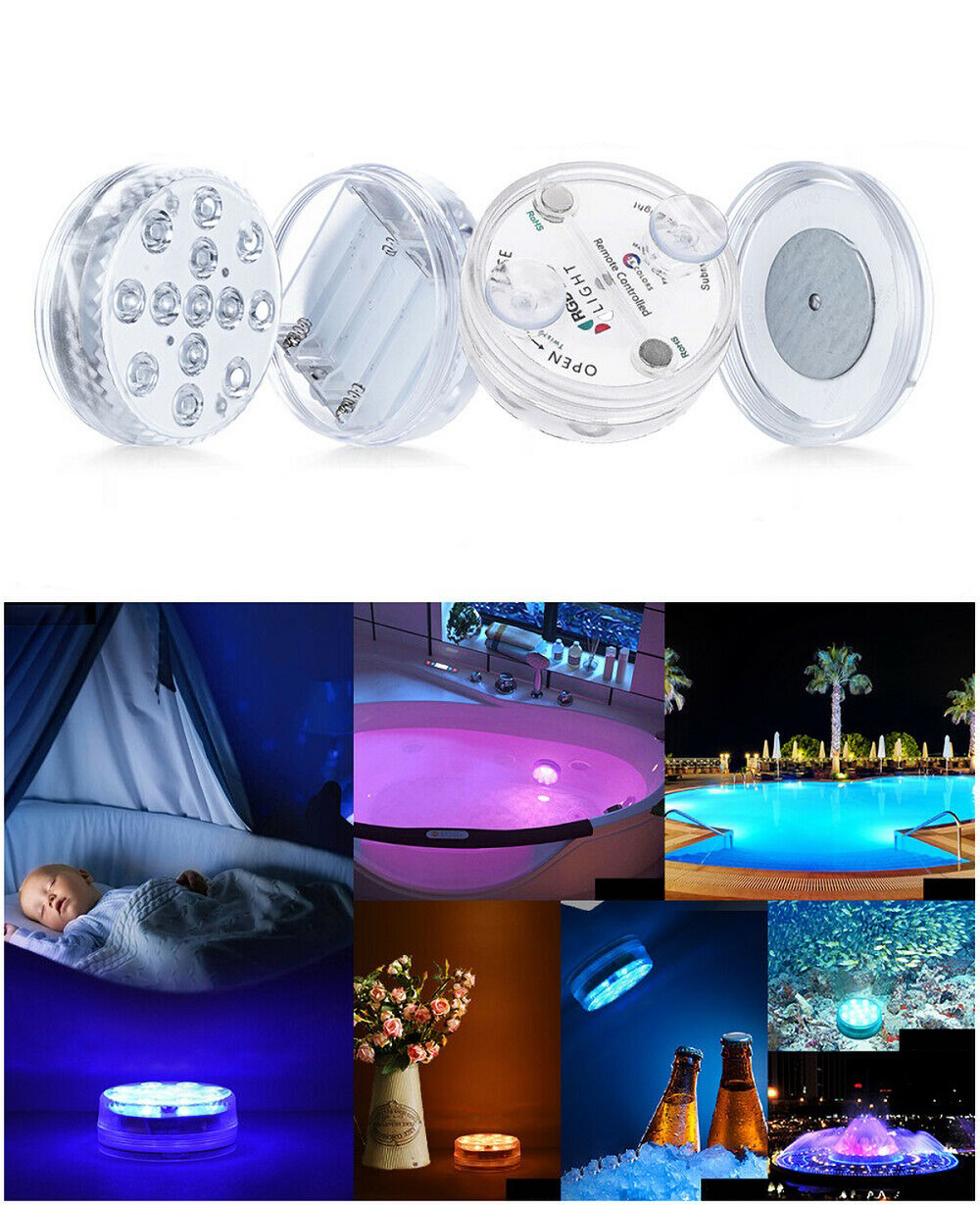 Led Osvětlení Bazénu Jacuzzi Spa Podvodní Pilot Na Párty 4ks