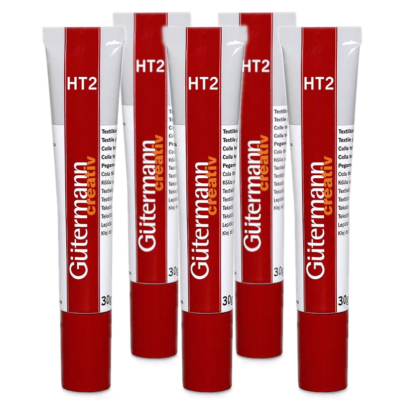 Sada lepidlo na textil Gutermann HT2 německé v tubě 5 kusů x 30 g