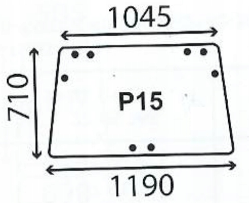sklo John Deere série 30 a 40 Zadní sekačky