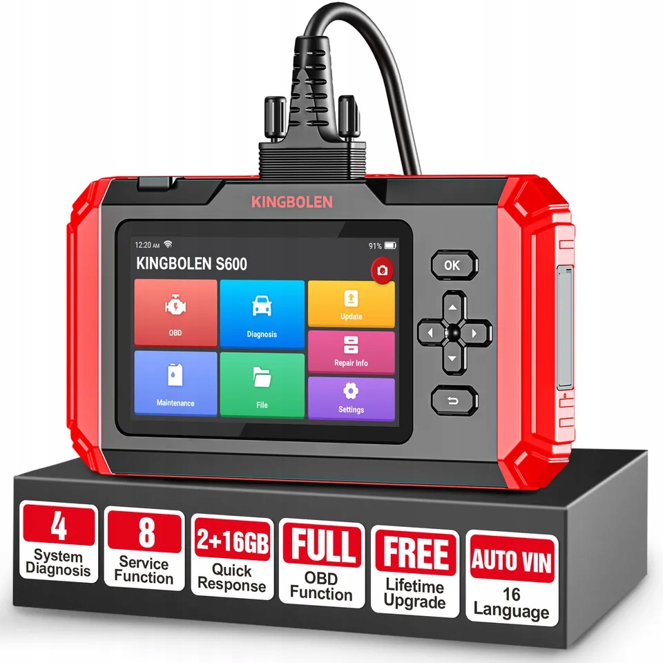 Diagnostický Skener OBD2 Kingbolen S600 Rozhranie Tester Poľština