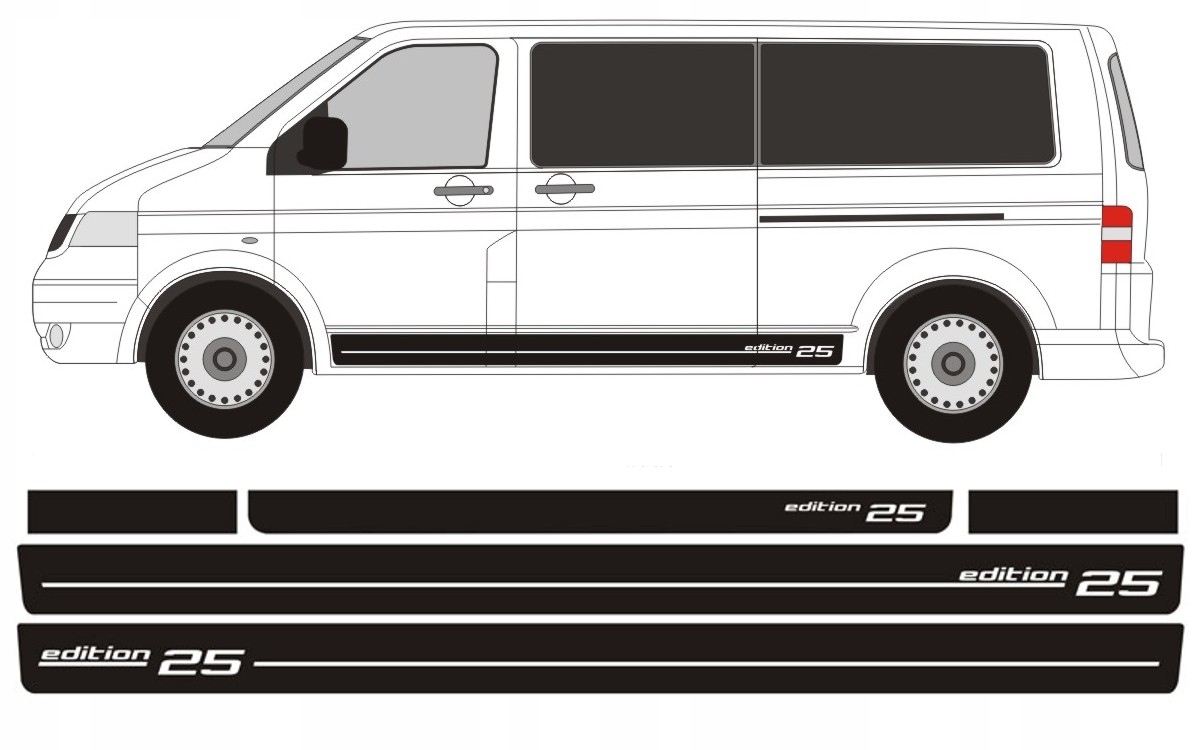

Naklejki pasy na bok Vw Transporter T5 edition 25
