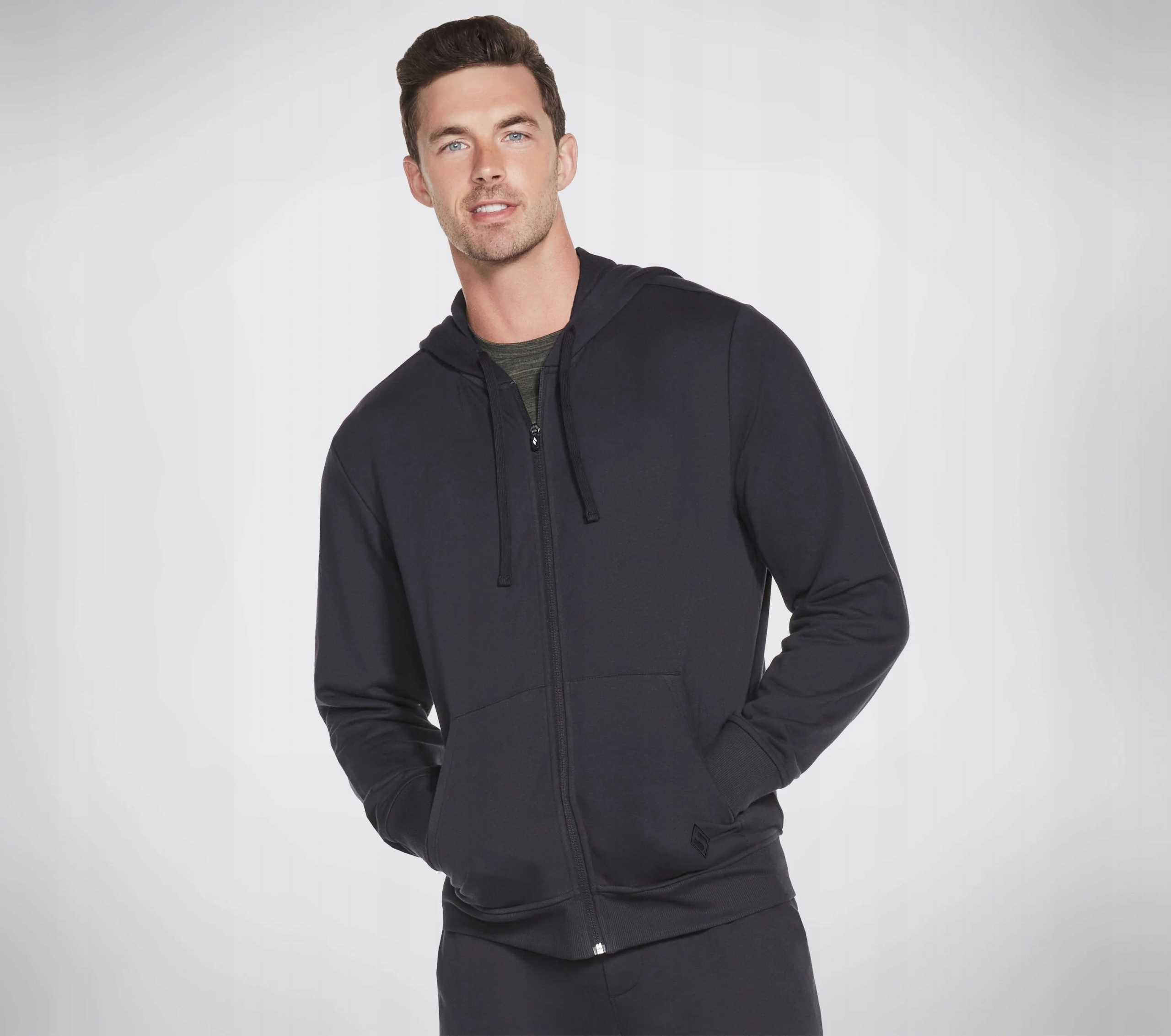 Pánská mikina Skechers Go Walk Everywhere Hoodie černá M3JA181 Blk