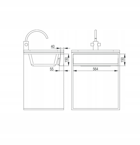 Blenda półka na akcesoria pod zlew SREBRNA REJS Marka Rejs