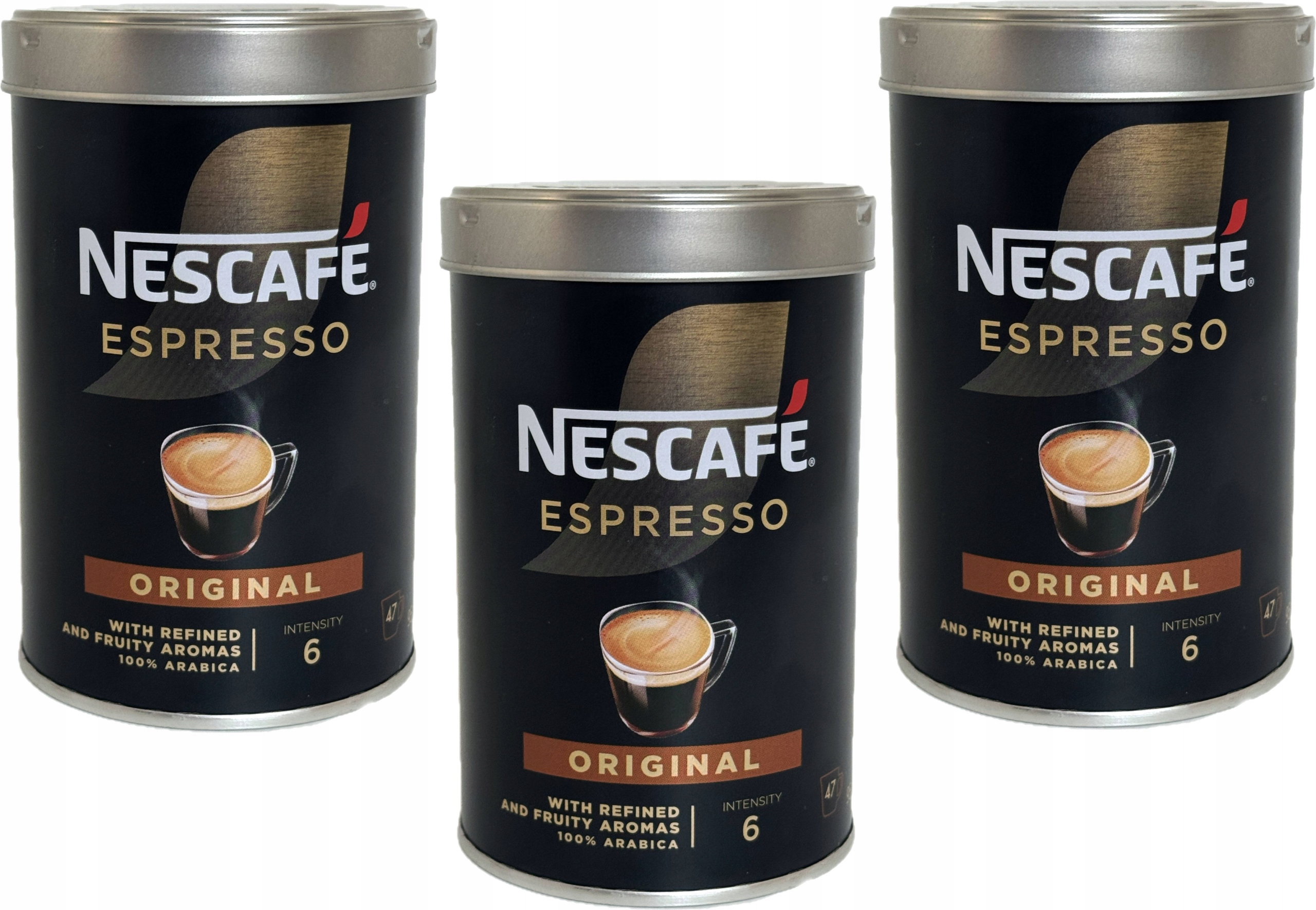 Levně Káva rozpustná Nescafe Espresso Original 3 x 95 g plechovka