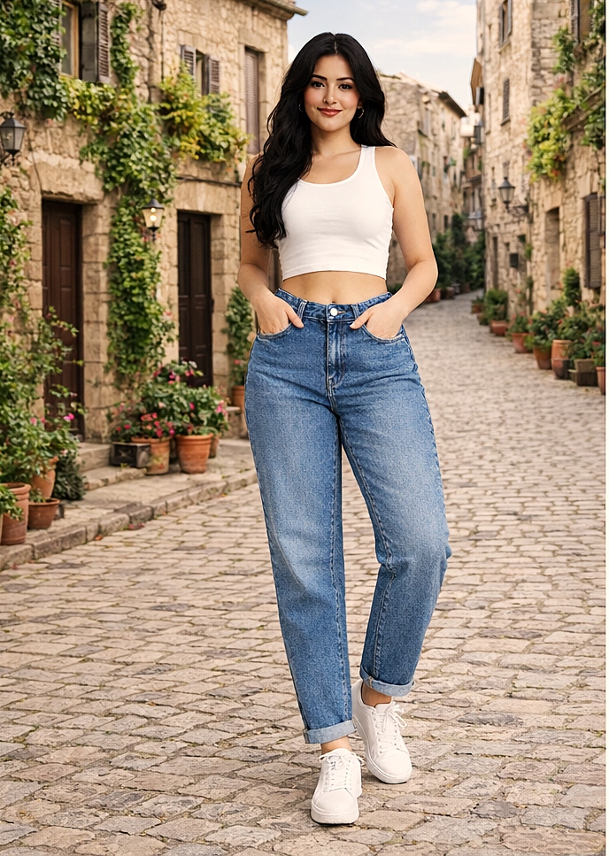 dámské džínové kalhoty Version Mom Fit velikost 31