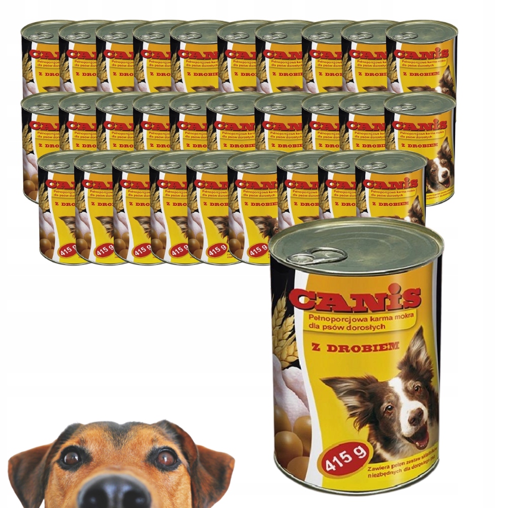 Levně Krmivo Mokré Pro Psa S Drůbežím Masem Kompletní Plechovka 415g 30ks