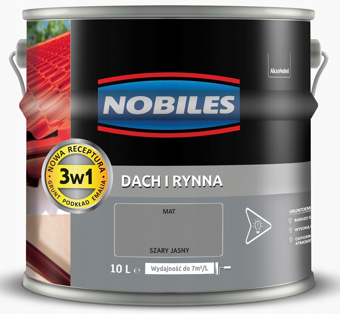 Nobiles Dach i Rynna Szary Jasny 10L