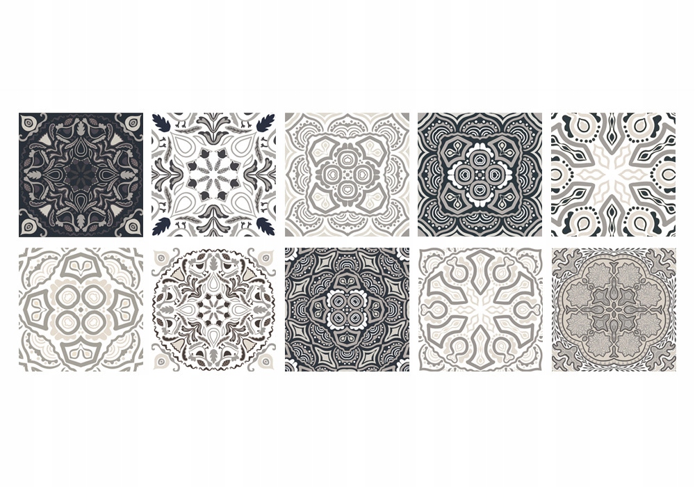 SAMOPRZYLEPNY PANEL PATCHWORK PCV PŁYTKI KOMPLET 10 SZTUK 20x20cm Stan opakowania oryginalne
