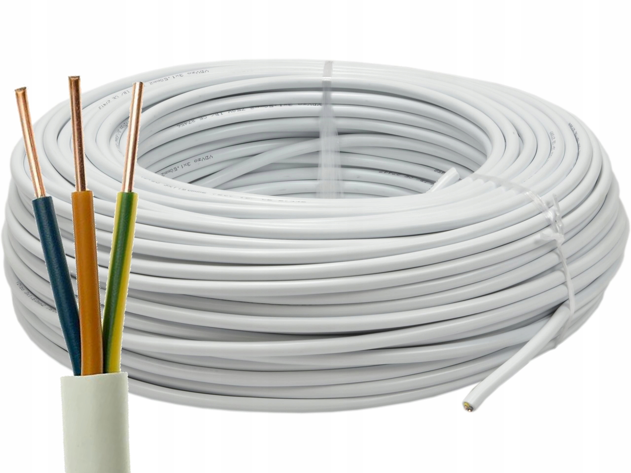 

Przewód instalacyjny okrągły Ydy 3x1,5 1m