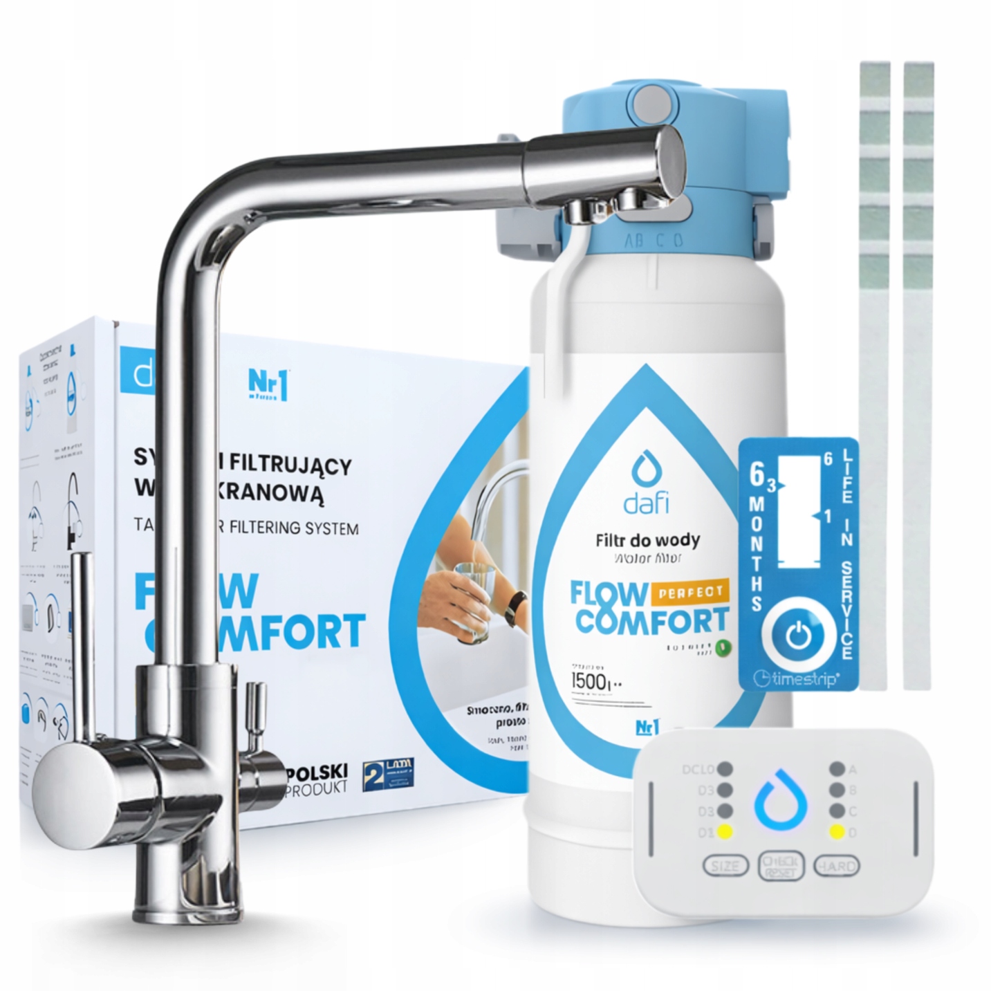 Kuchyňský Kohoutek Na Vodní Filtr Chrom A Filtr Pod Dřez Dafi Flow Comfort D-1