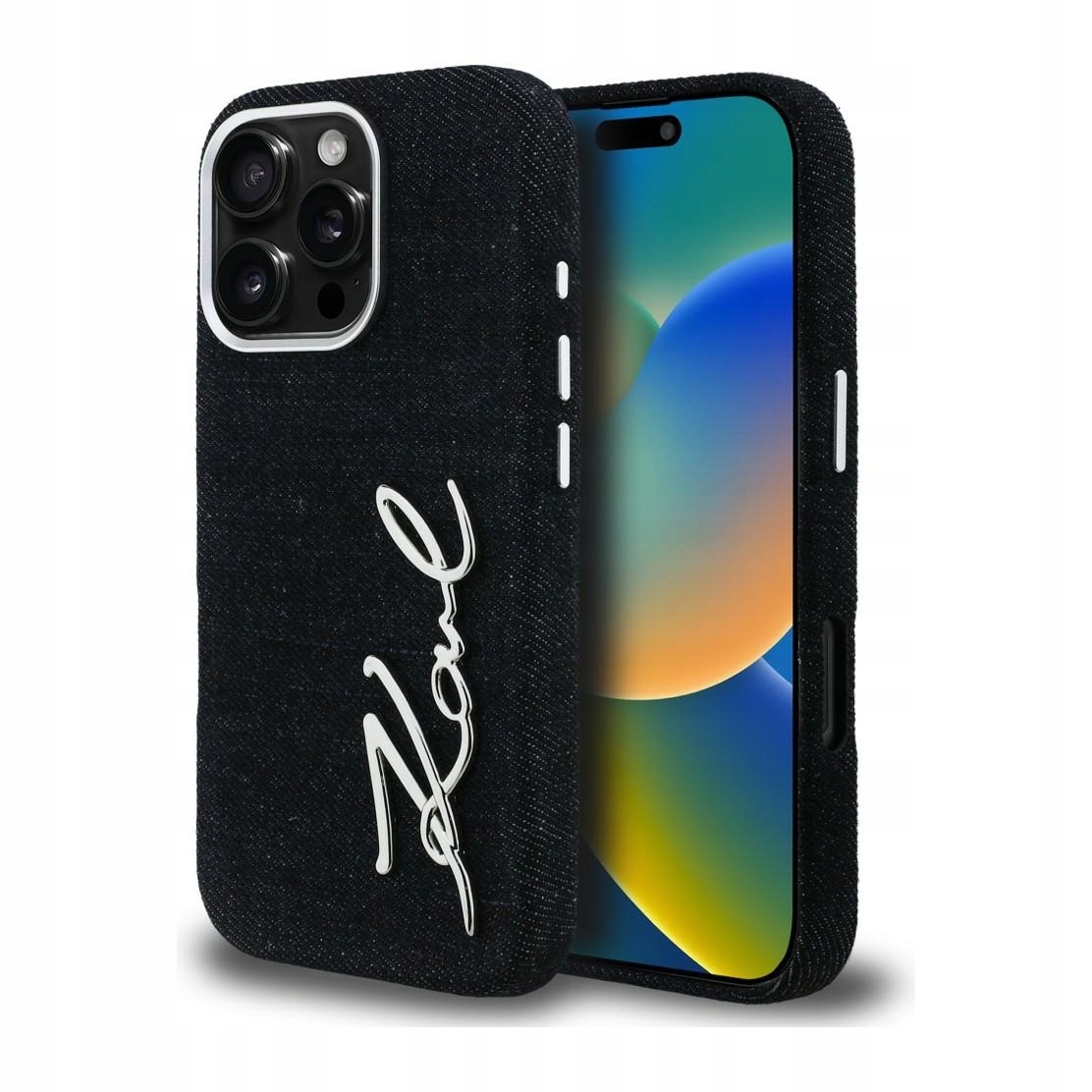Pouzdro pro iPhone 16 Pro Karl Lagerfeld Jeans Signature černé