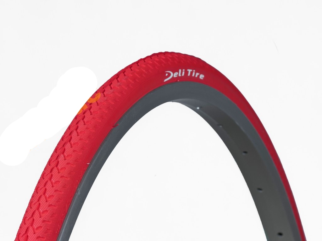 opona Deli szosowa 700 x 24C 24-622 Czerwona fixie