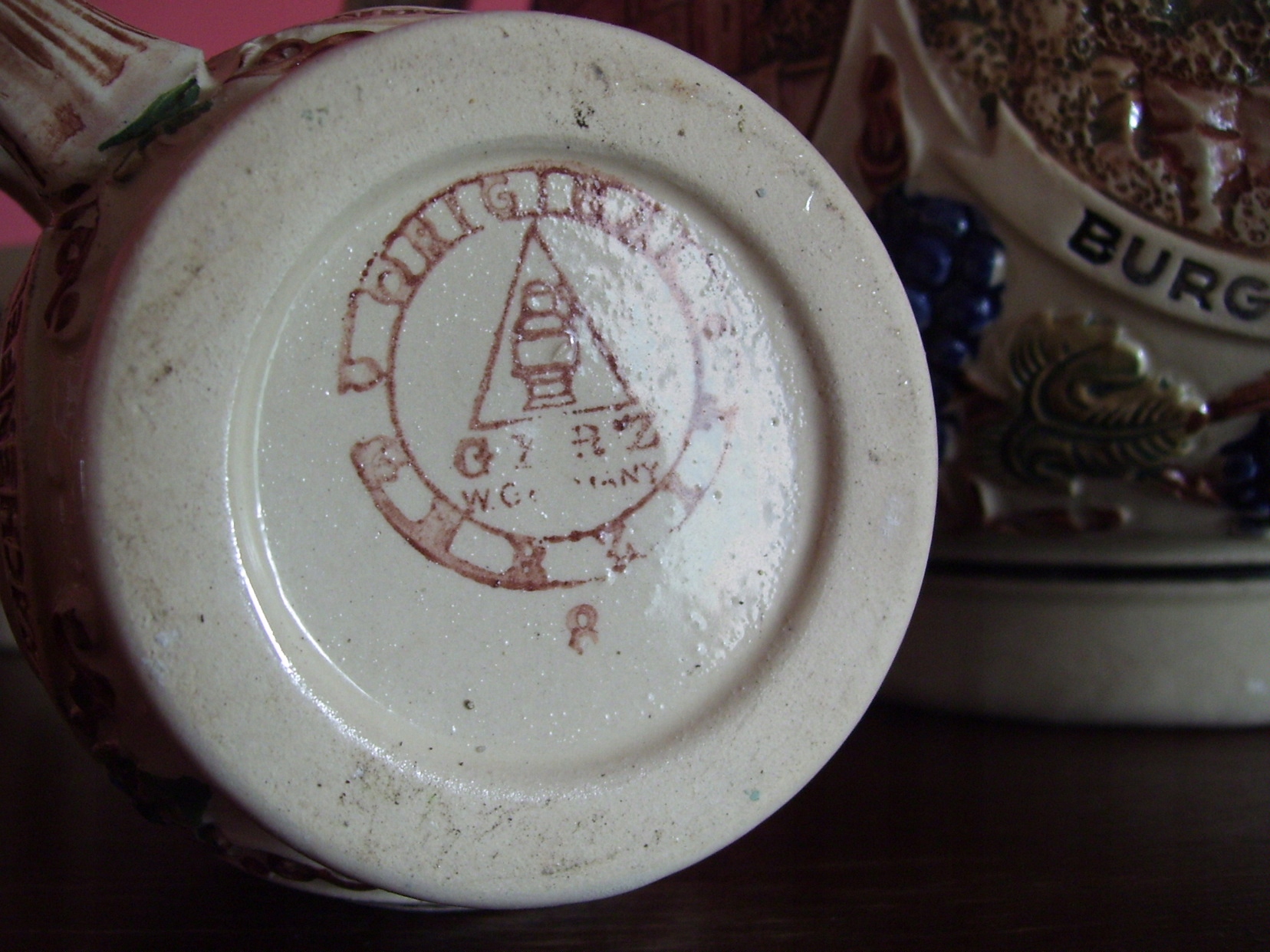 CERAMICZNA WAZA NA WINO, PONCZ + 6 KUFLI, KUBKÓW Wzór dominujący Inny wzór