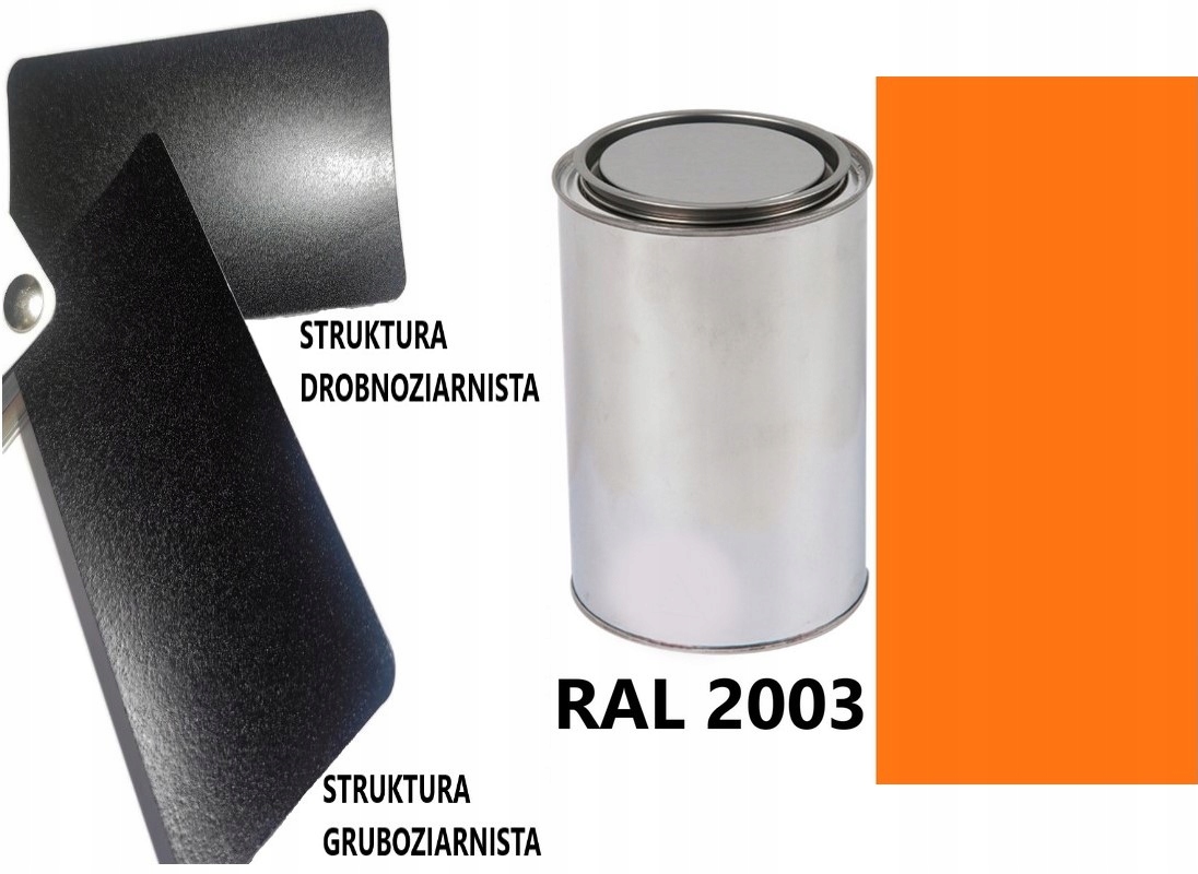 STRUKTURA GRUBOZIARNISTA RAL 2003 MAT 05-08 % DO PLASTIKU METALU AKRYL 1L