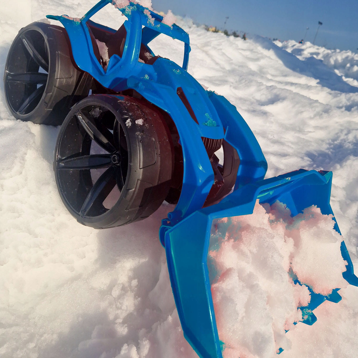 Granatowy Gigant Maximus Spychacz WADER Duży samochód na PREZENT Liczba wagonów 0