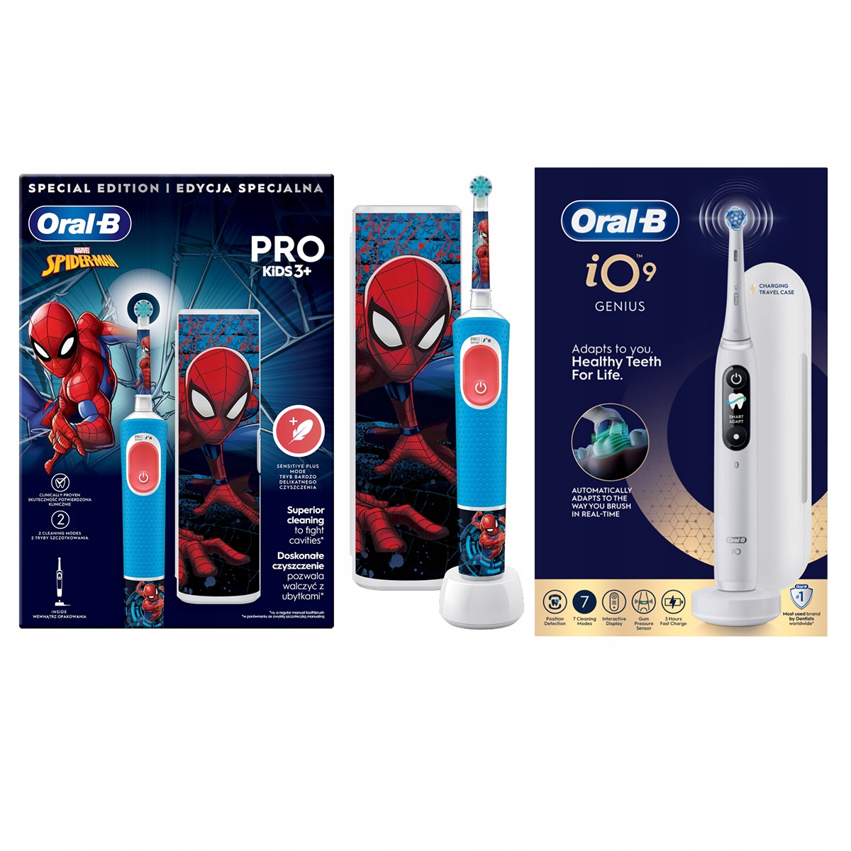Szczoteczka elektryczna Oral-B iO 9 dla dzieci Pro Kids Spiderman