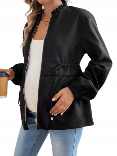 SHEIN BLUZA CIĄŻOWA CZARNA NA ZAMEK 40/42 ŁOO