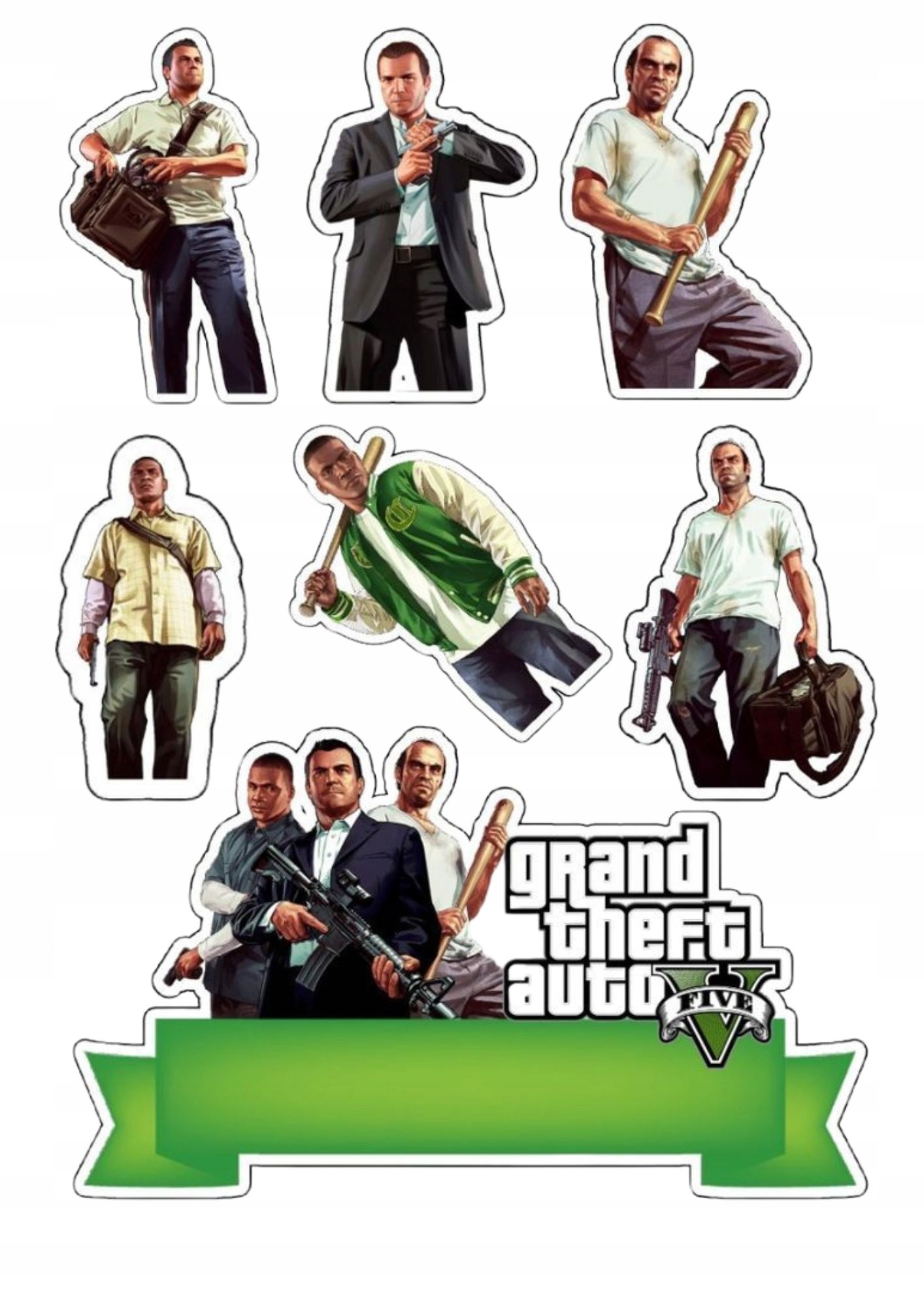 Wydruk na masie cukrowej Gta V imię