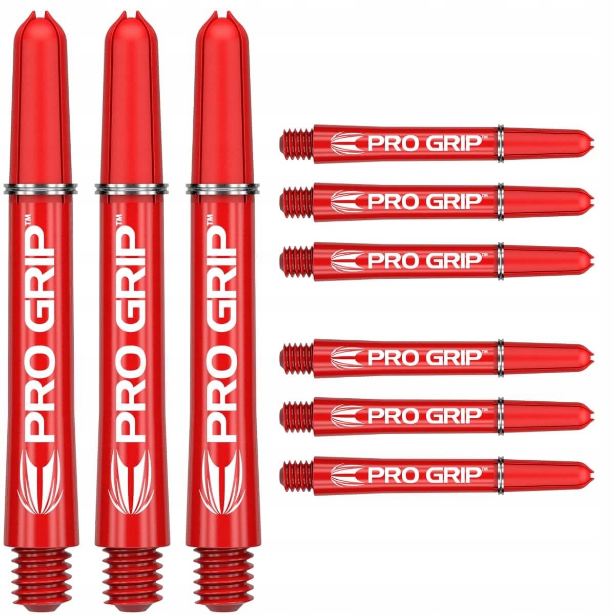 Shafty Target Pro Grip do lotek rzutek dart 9szt. Czerwone Short
