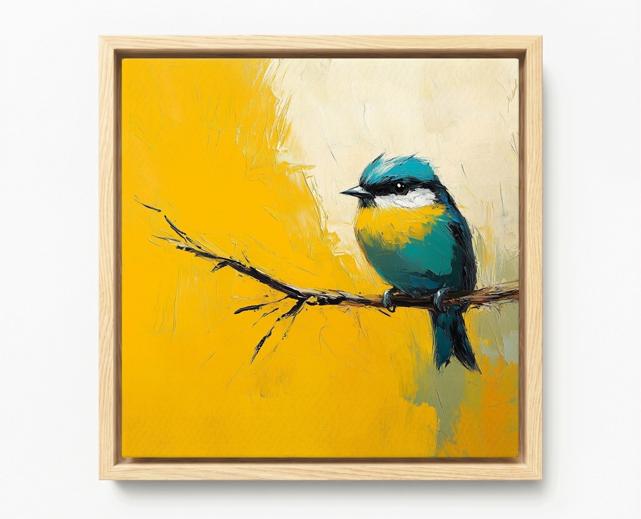 Obraz Rám Americká Krabička Ptáček Sikorka Fauna Příroda 40x40