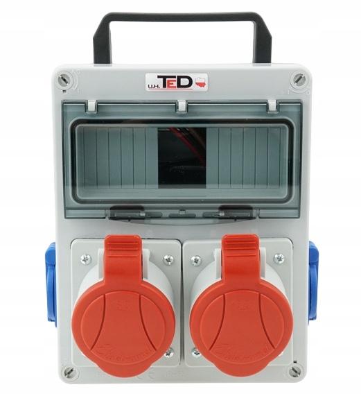 Stavební Rozvaděč 2 X 400V 32A/5P 2 X 250V 16A 8 Modulů S Rukojetí