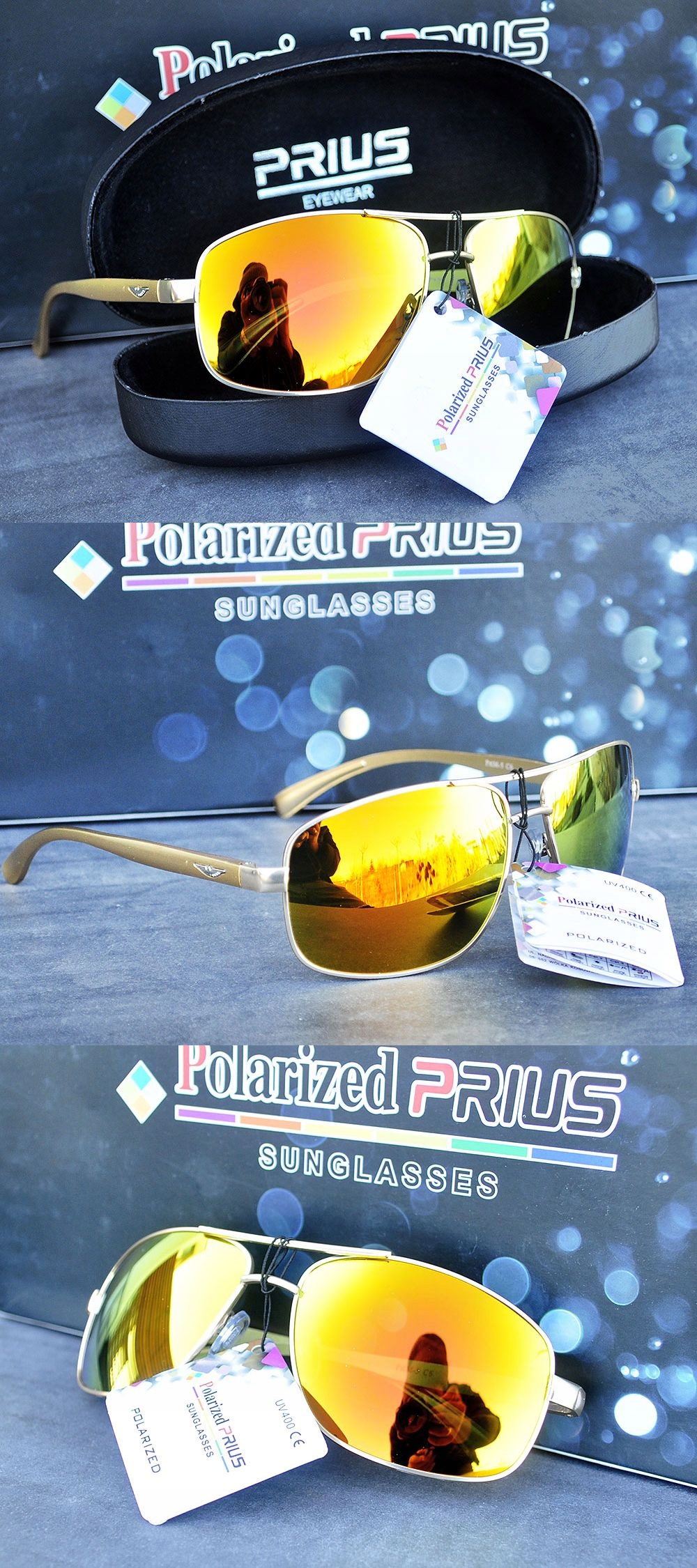 OKULARY MĘSKIE POLARYZACYJNE AVIATOR FLEKS ETUI Płeć mężczyzna